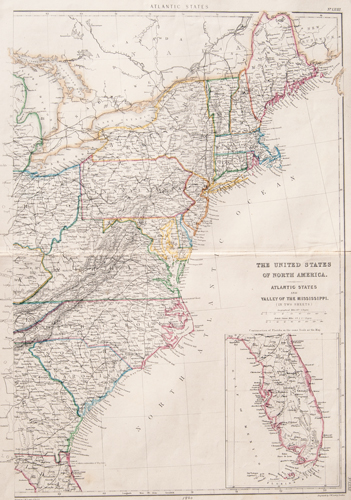 The United States of America
Atlantic States and Valley of the Mississippi
 (1860)